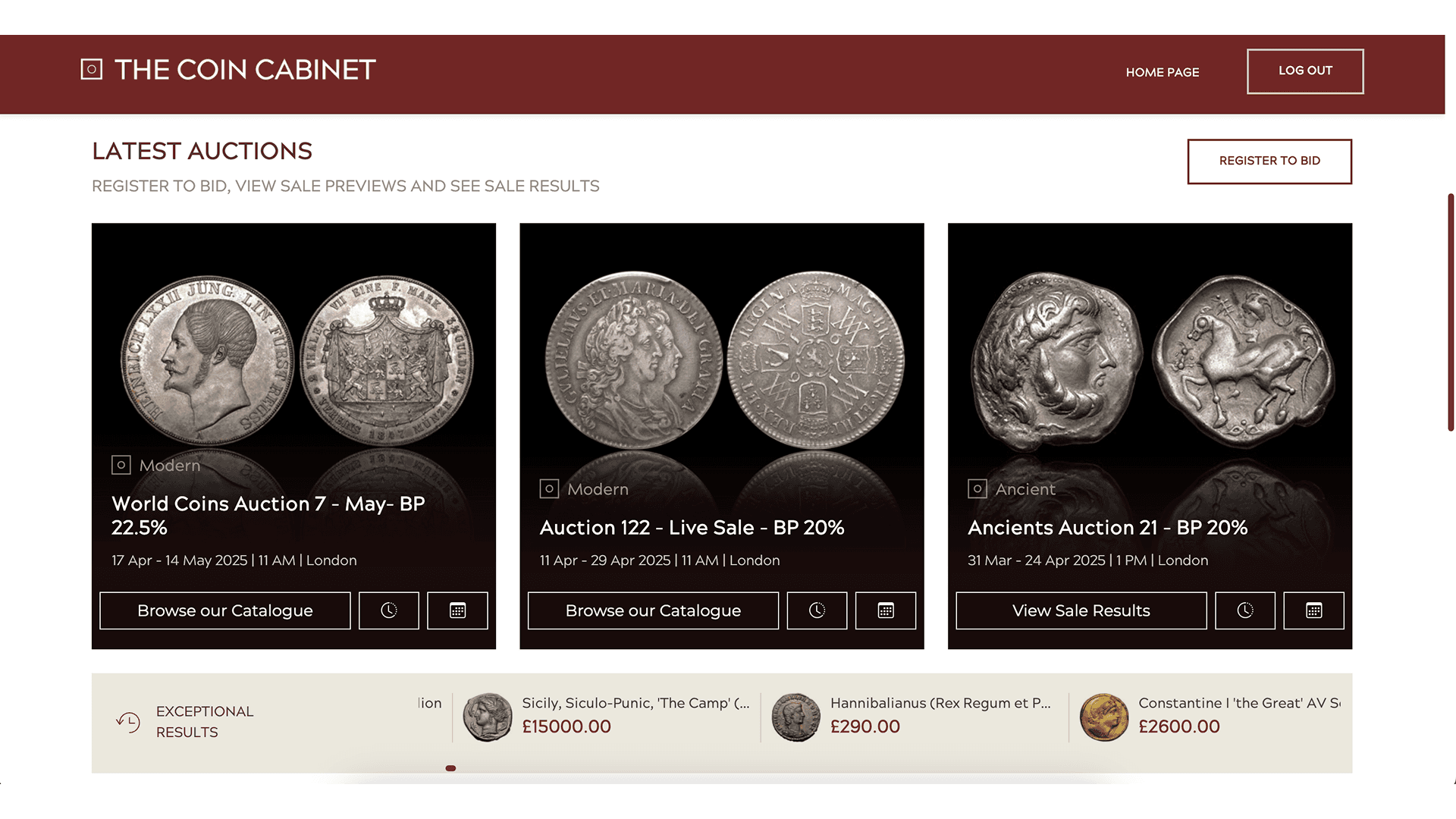 THE COIN CABINET